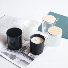 Wholesale Different Color Wide Mouth Container Glass Candle Jar